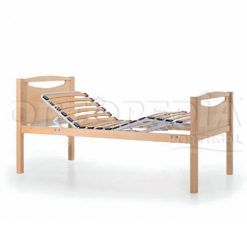 Cama articulada manual em madeira Faia 