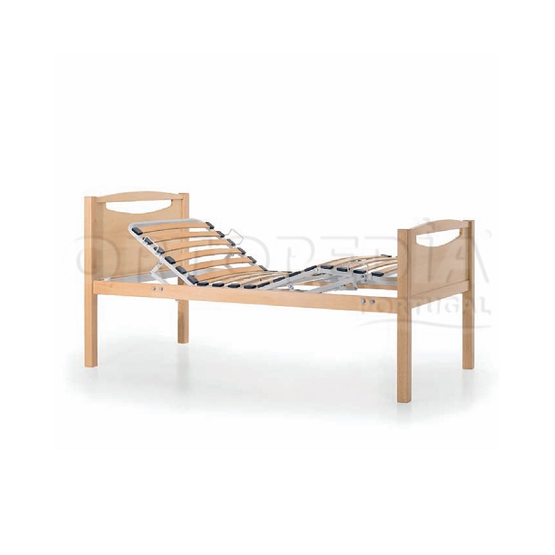 Cama articulada manual em madeira Faia 