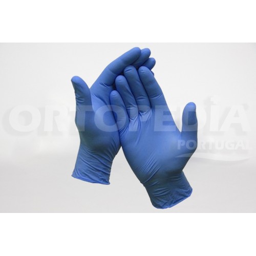 LUVAS DE EXAME EM NITRILO, AZUL-VIOLETA, SEM PÓ, PLUMA